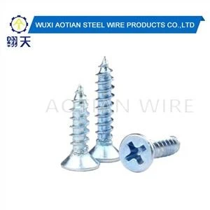 Tornillo recubierto de zinc blanco azul