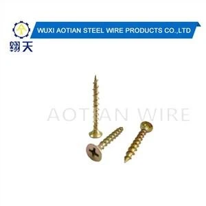 Tornillo de paneles de yeso chapado en zinc amarillo