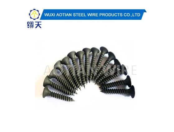 Tornillos para paneles de yeso con cabeza de corneta.