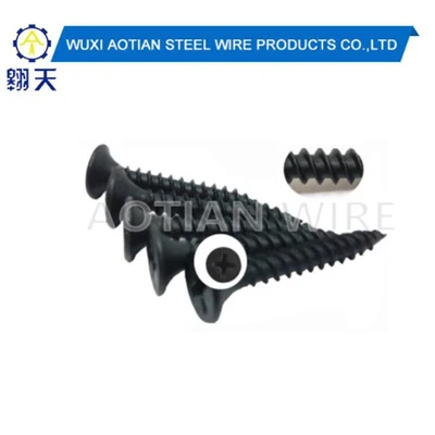 Tornillo negro para paneles de yeso.