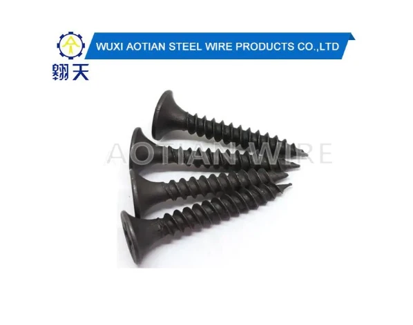 Tornillos galvanizados negros para paneles de yeso