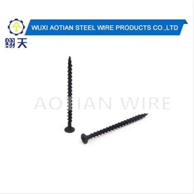 Tornillos para paneles de yeso de fosfato negro.