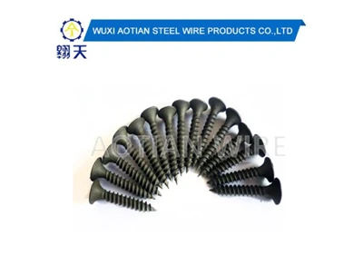 Tornillos para paneles de yeso con cabeza de corneta.
